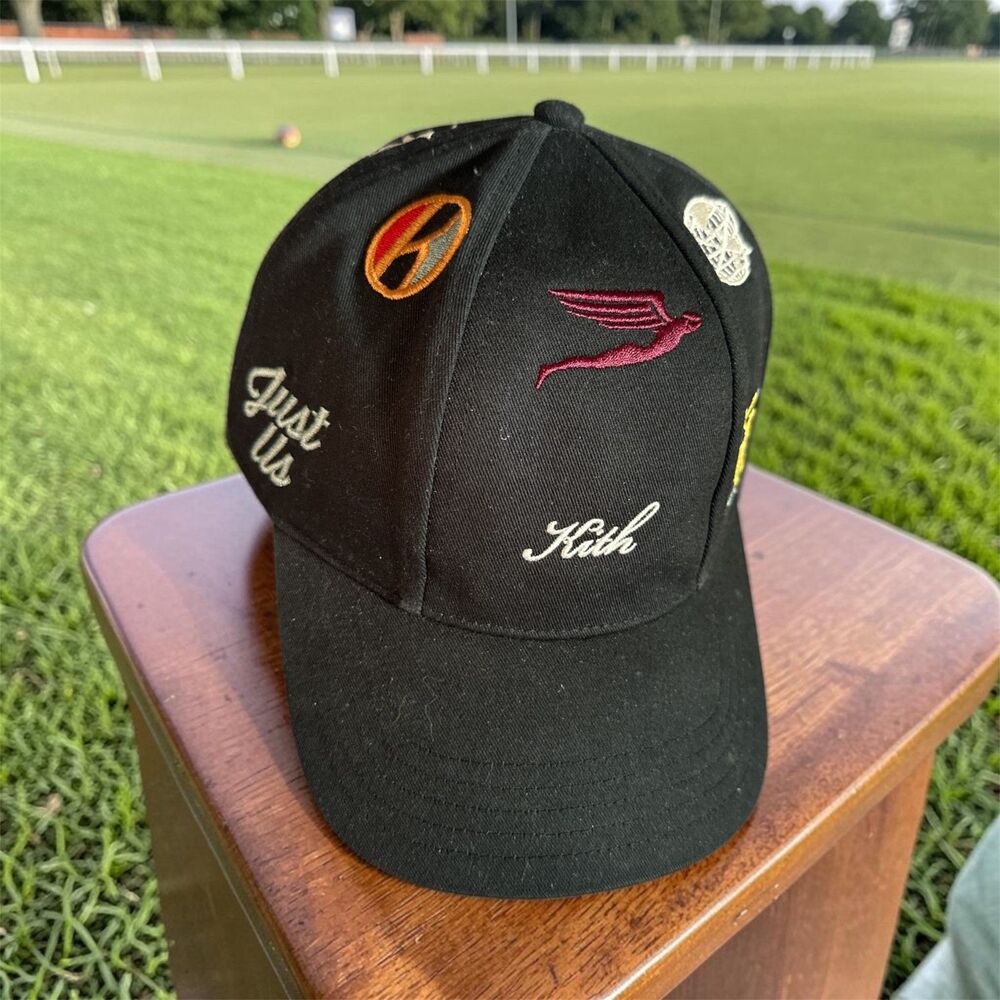 KITH Cotton Twill All-Over Patch Cricket Cap – Black
